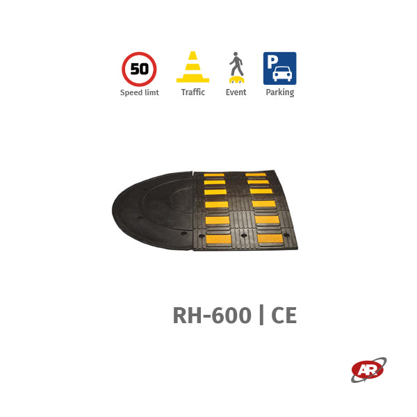 Rallentatori stradali | Modello RH EUROPA | Centrali o terminali | Dossi artificiali | RH-600-CE o RH-T600-CE | Velocità massima 50 km/h