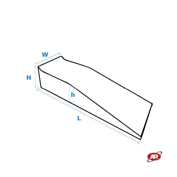 Paire de repose-pieds | Repose-pieds en polypropylène avec rehausse et butée | Pour voitures surbaissées | GARAGE | ATELIER | Rampe d'inspection | PEDANAPPx2