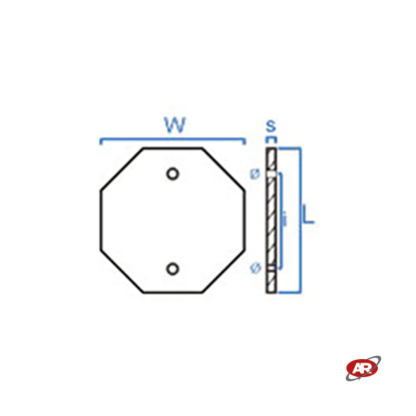 Tamponi TONDI per ponti sollevatori a due colonne | ROTARY | Tamponi a cuffia | PL125X125X15-2F