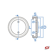 ROUND Pads for Two-Post Lifts | Marketplace | Amazon and eBay | MAHA | Cap Pads | CUF120/113-2Fx4 | SET of 4 pcs