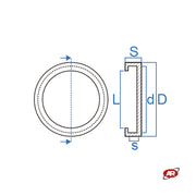 ROUND Pads for Two-Post Lifts | Marketplace | Amazon and eBay | RAVAGLIOLI Compatible | Cap Pads | CUF150/135x4 | SET of 4 pcs