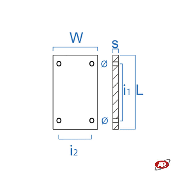 Tamponi TONDI per ponti sollevatori a due colonne | ROTARY | Tamponi a cuffia | PL82X104X8-4F