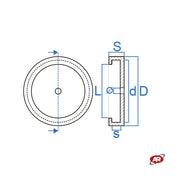 ROUND Pads for Two-Post Lifts | Marketplace | Amazon and eBay | J.A.B. BECKER | ATH | HOFMANN | HERMANN | Cap Pads | CUF120/110-1Fx4 | SET of 4 pcs