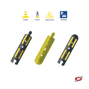 Kerbs to SEPARATE and DELIMIT the LANES | Channels | Diversions | Protections | Black with yellow reflectors or totally yellow