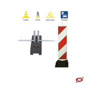 Rubber weighting bases | Road barriers | Separators | CONSTRUCTION SITES | Diversions and protections | Work areas | BA