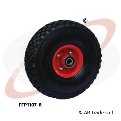 AR.Trade s.r.l ruote antiforatura per carrelli nucleo in lamiera FFP1107-8