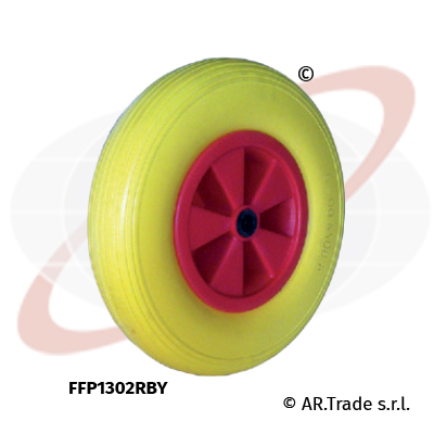 AR.Trade s.r.l ruote antiforatura per carriola nucleo in plastica FFP1302RBY