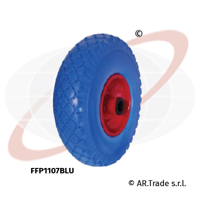 AR.Trade s.r.l ruote antiforatura per carrelli nucleo in lamiera FFP1107BLU