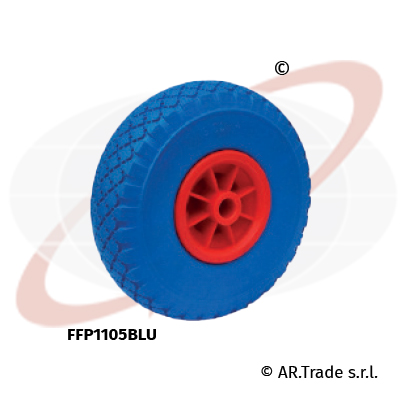 AR.Trade s.r.l ruote antiforaura per carrelli nucleo in plastica FFP1105BLU