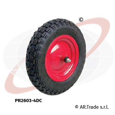 AR.Trade s.r.l ruote pneumatiche per carriola nucleo in lamiera verniciata PR2603-4DC
